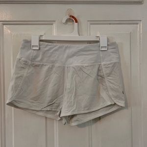 White Lululemon shorts